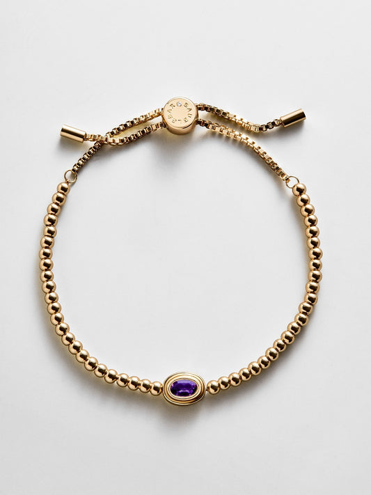 Valerie Bezel Pisa Bracelet - Amethyst