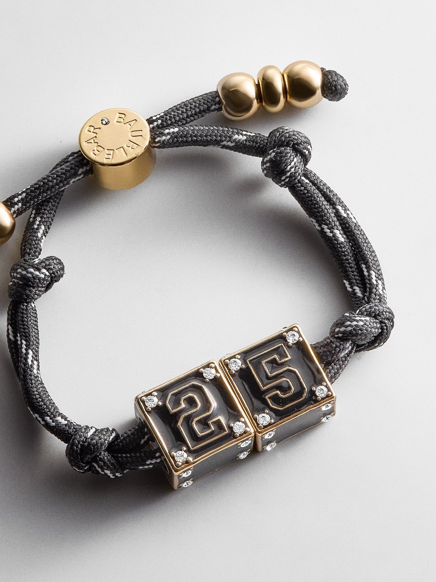 Block Party Varsity Number Custom Bracelet - Onyx Double Digit