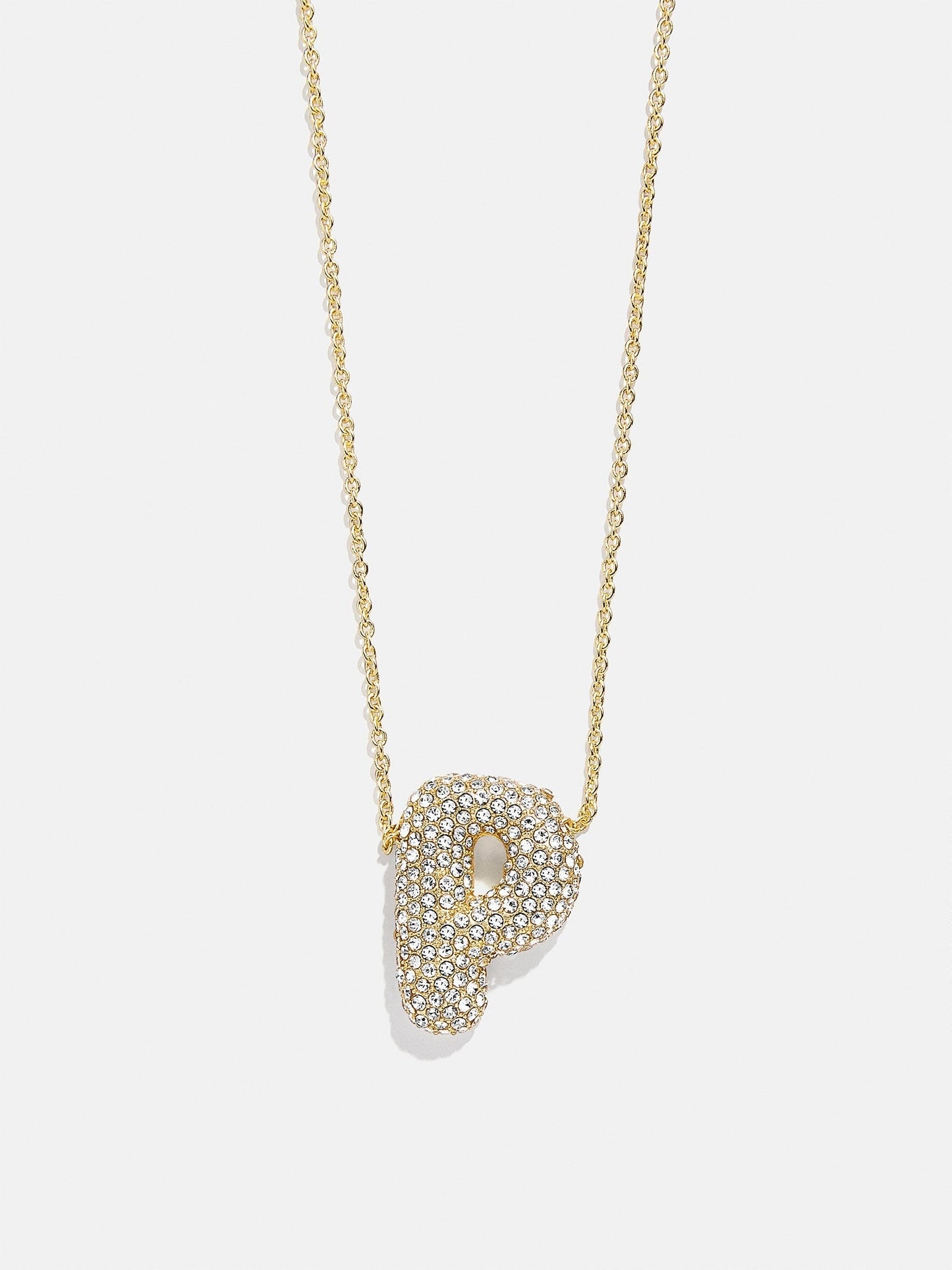Kids’ Bubble Initial Necklace - Gold/Pavé