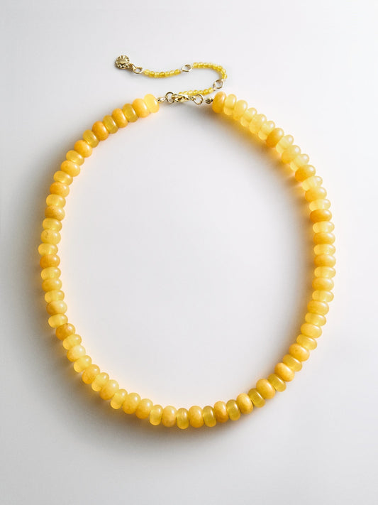 Joyce Semi-Precious Beaded Necklace - Citrine