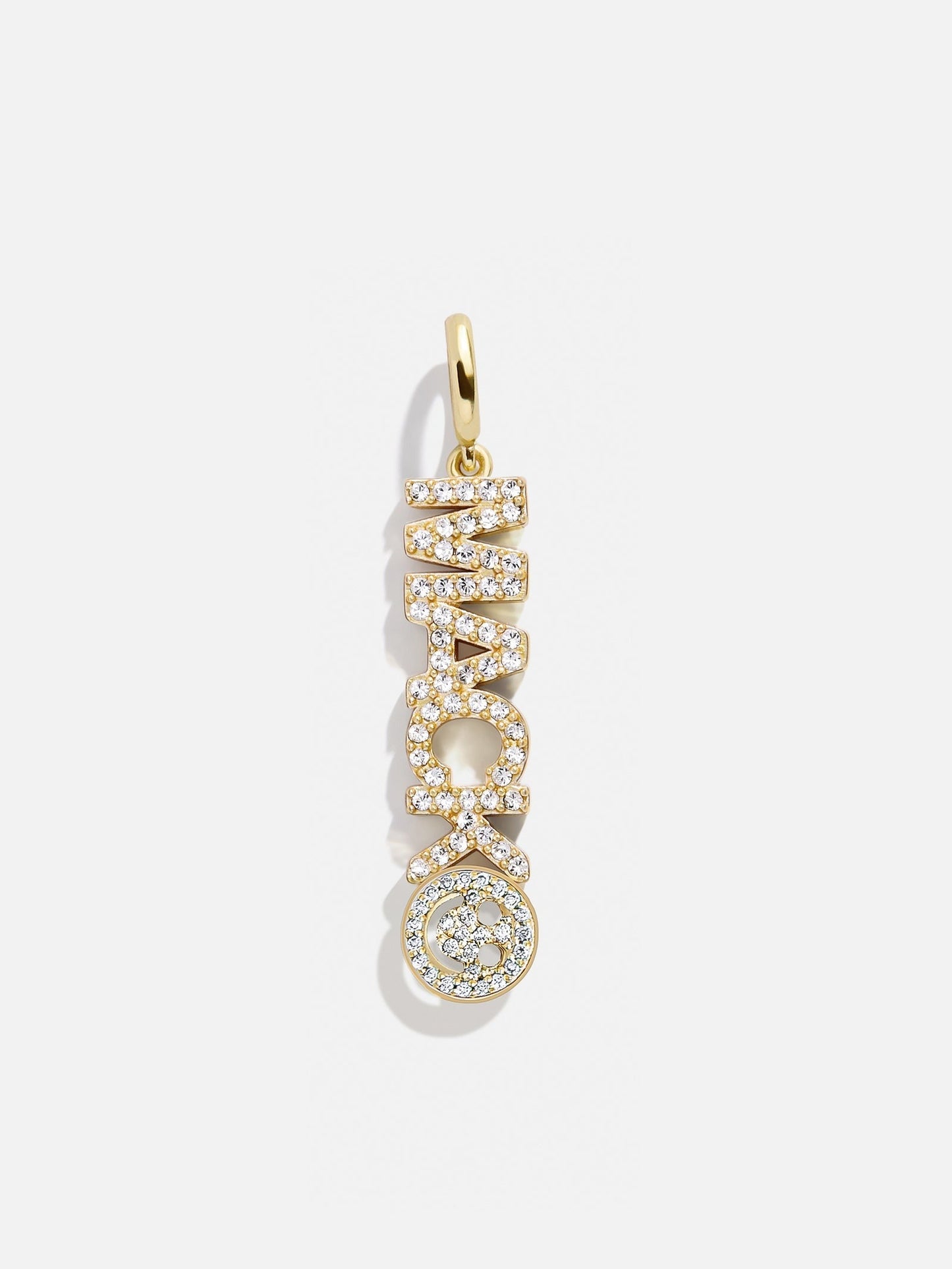 Motif Custom Nameplate Charm - Gold/Pavé