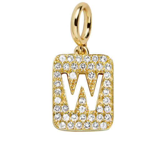 Block Pavé Initial Cluster Charm - W