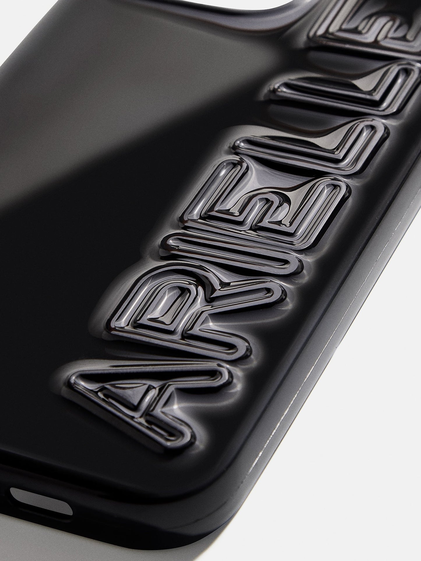 Fine Line Custom iPhone Case - Black/Black