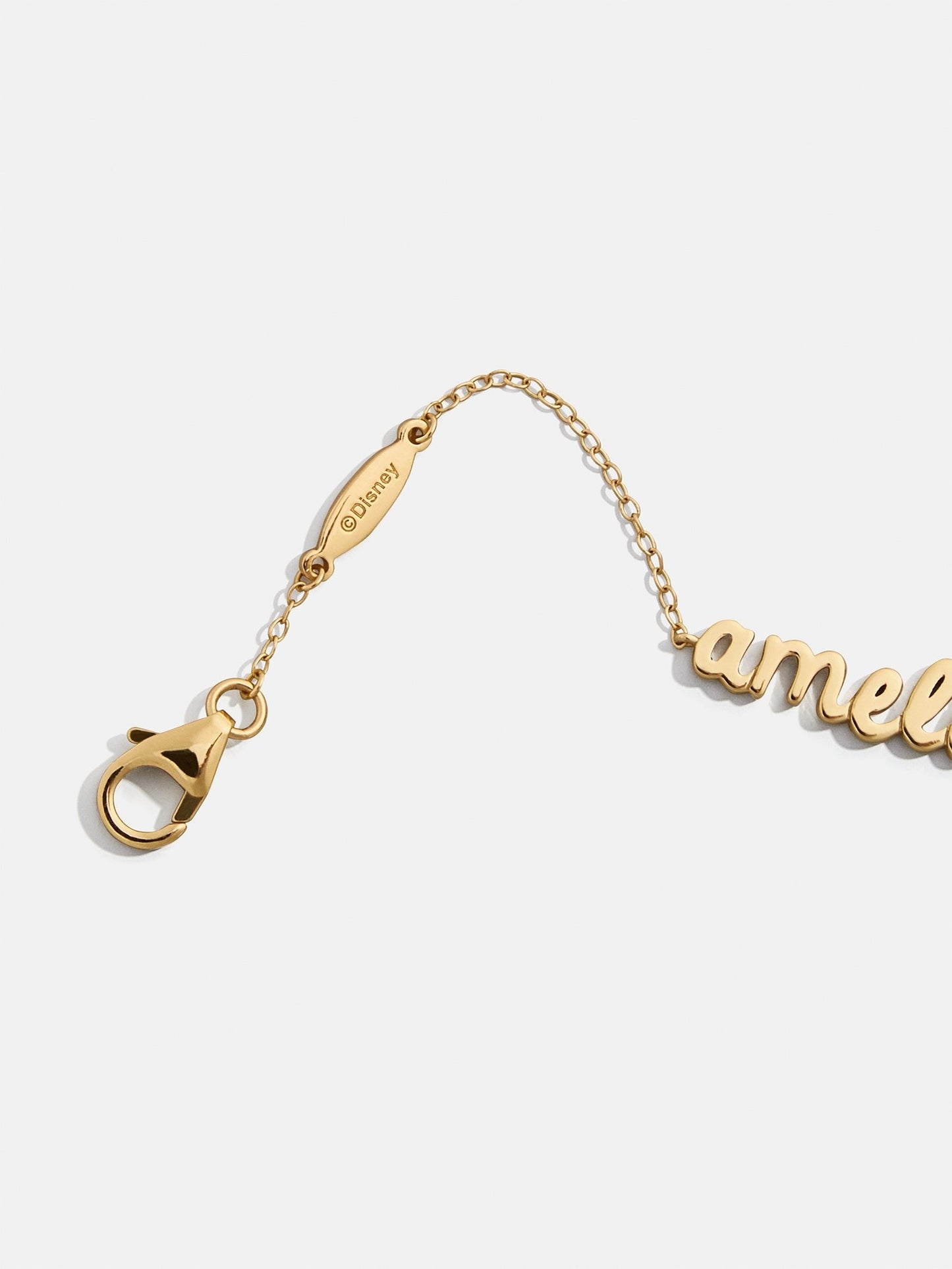 Disney Mickey Mouse 14K Gold Plated Sterling Silver Custom Nameplate Bracelet - Gold