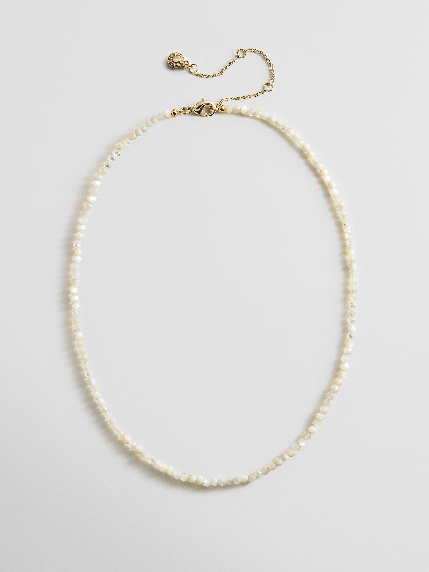 Mini Semi-Precious Necklace - Mother of Pearl