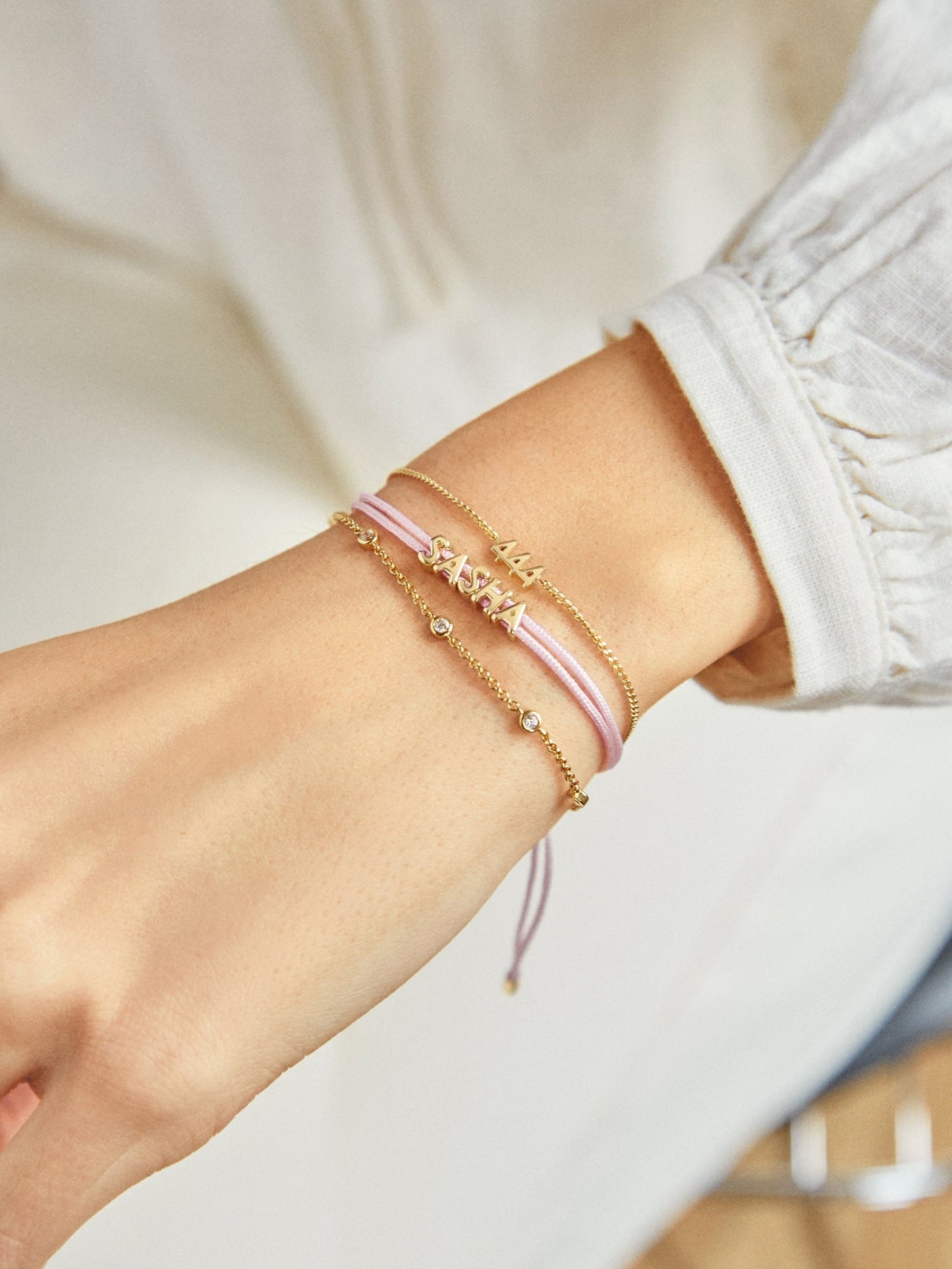 14K Gold Custom Angel Number Bracelet