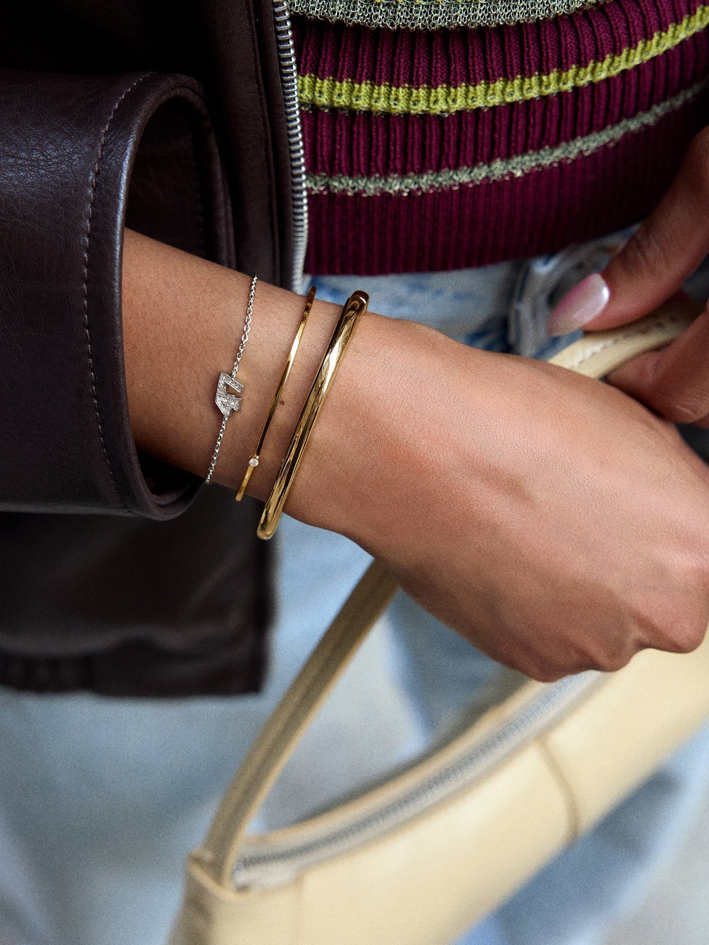 Varsity Number Custom Bracelet - One Silver Station