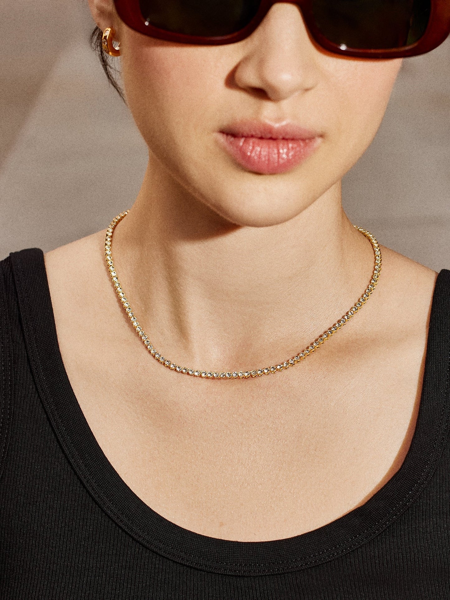Amalie Bezel Tennis Necklace