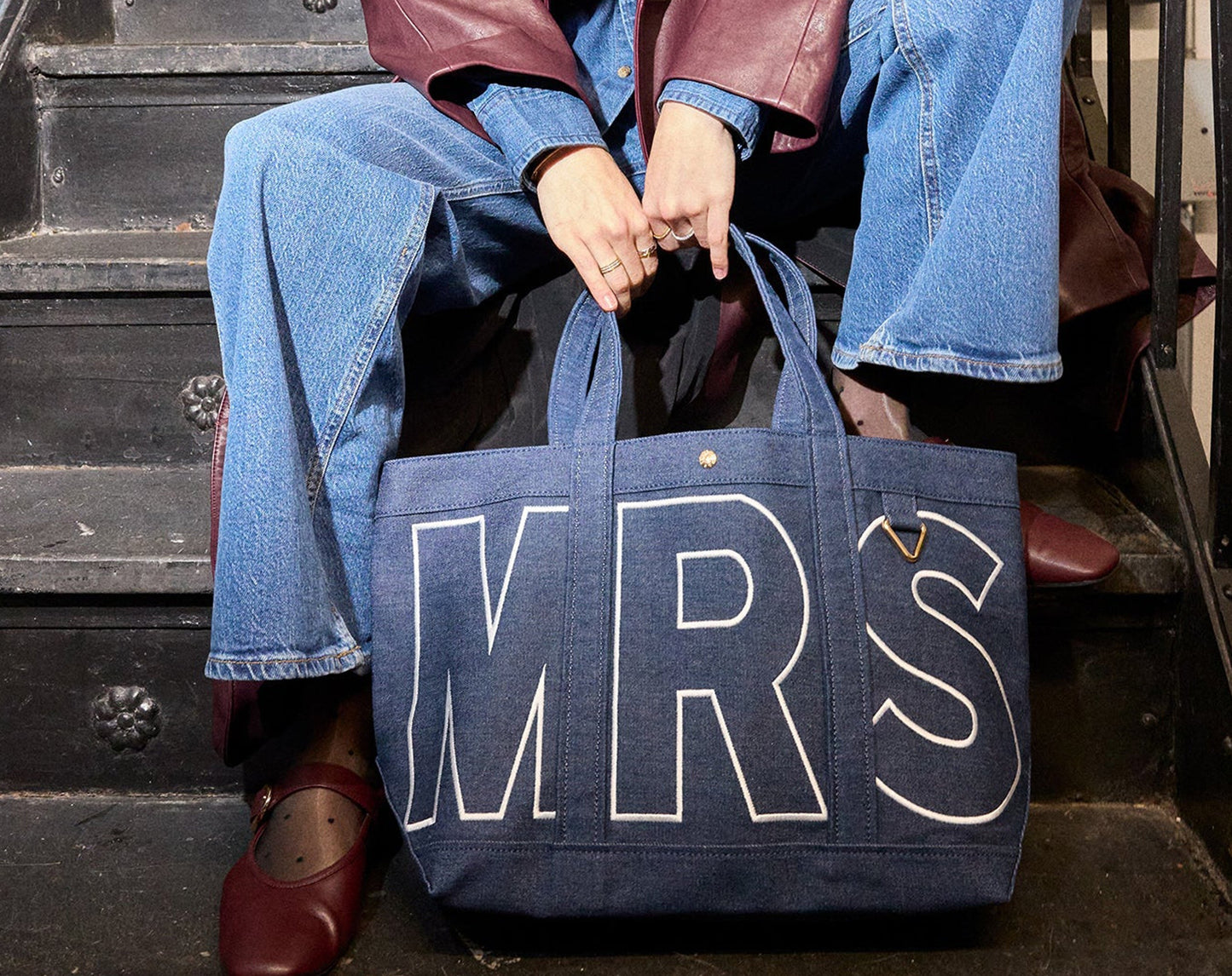 Solid Custom Alpha Tote - Dark Denim