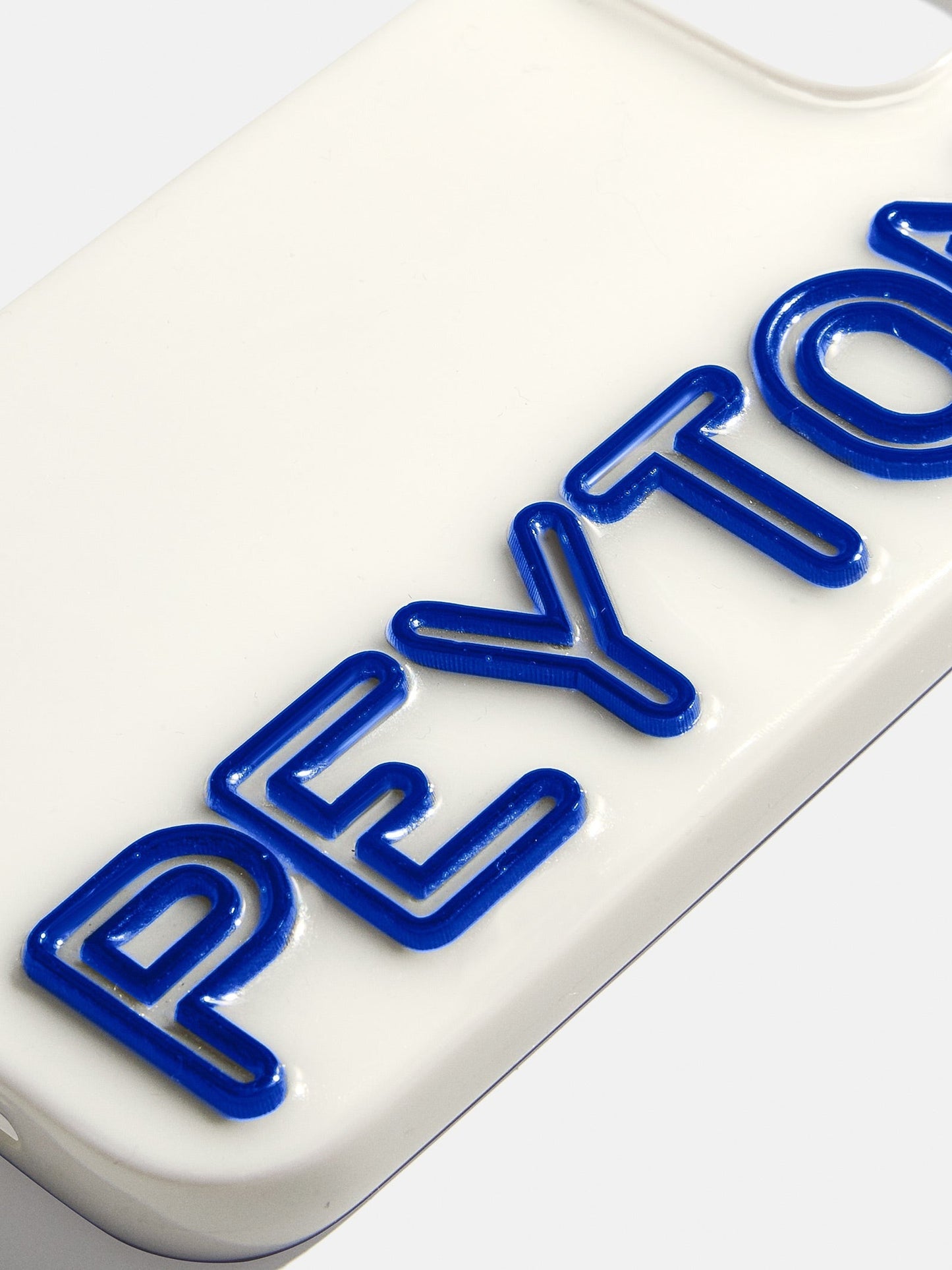 Fine Line Custom iPhone Case - White/Cobalt Blue