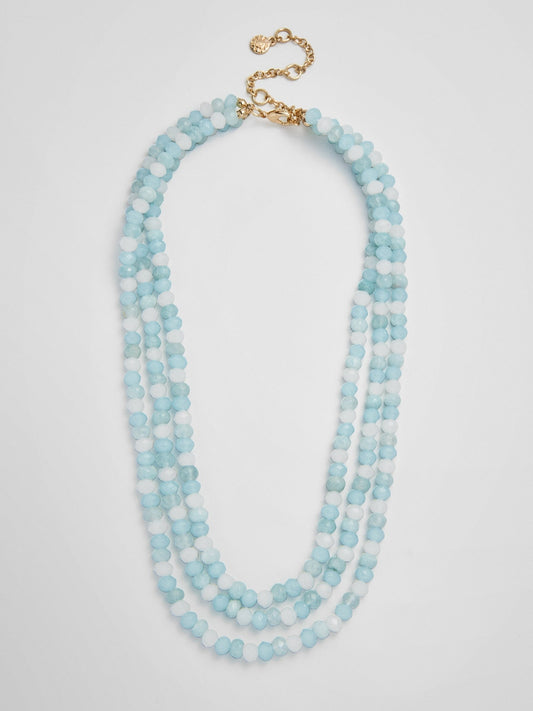 Lena Semi-Precious Layered Necklace - Turquoise