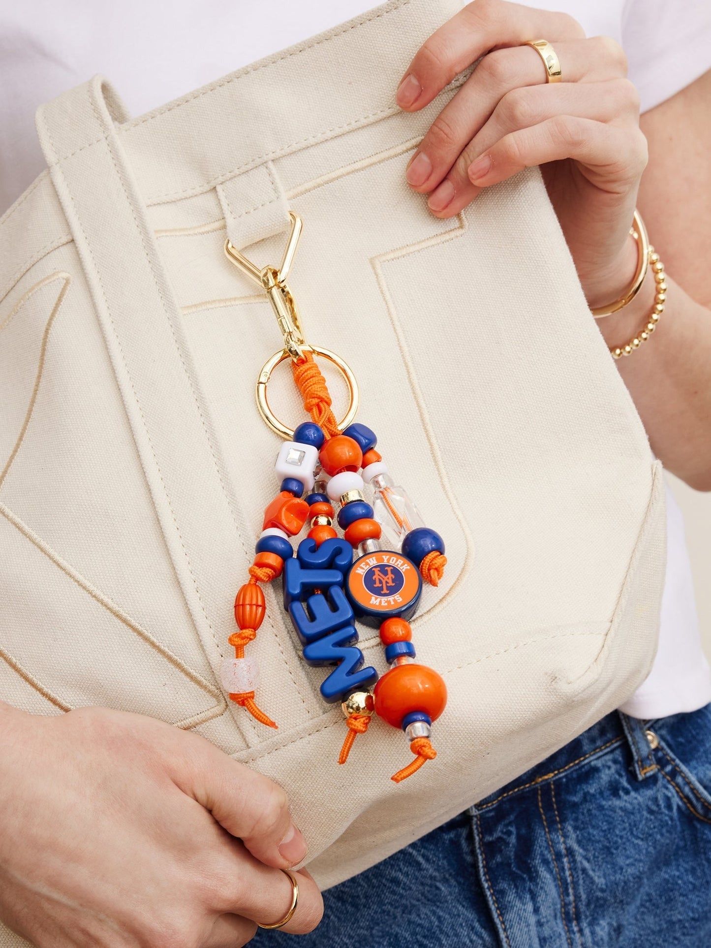 MLB Beaded Bag Charm - New York Mets