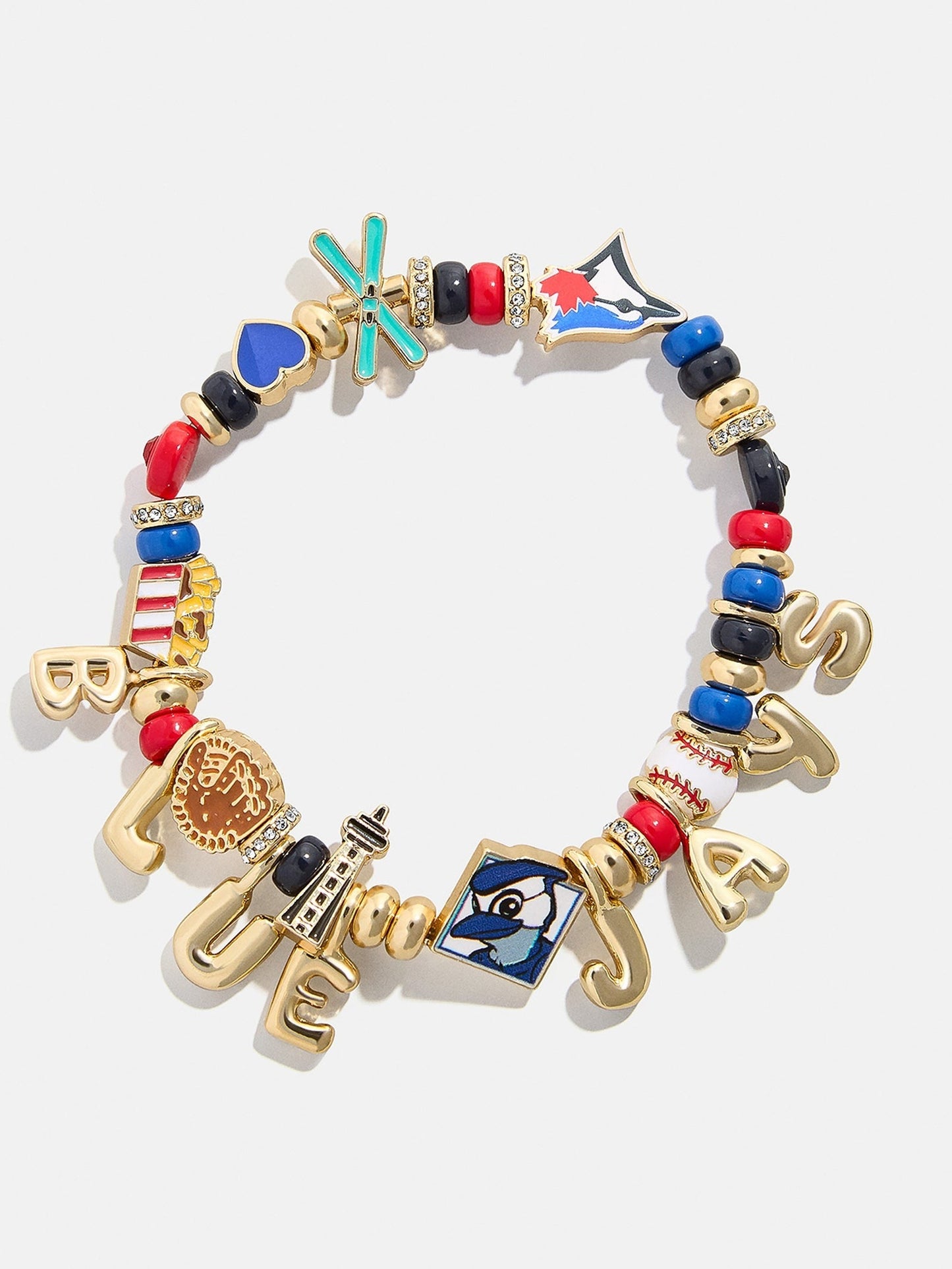 MLB Motif Beaded Bracelet - Toronto Blue Jays