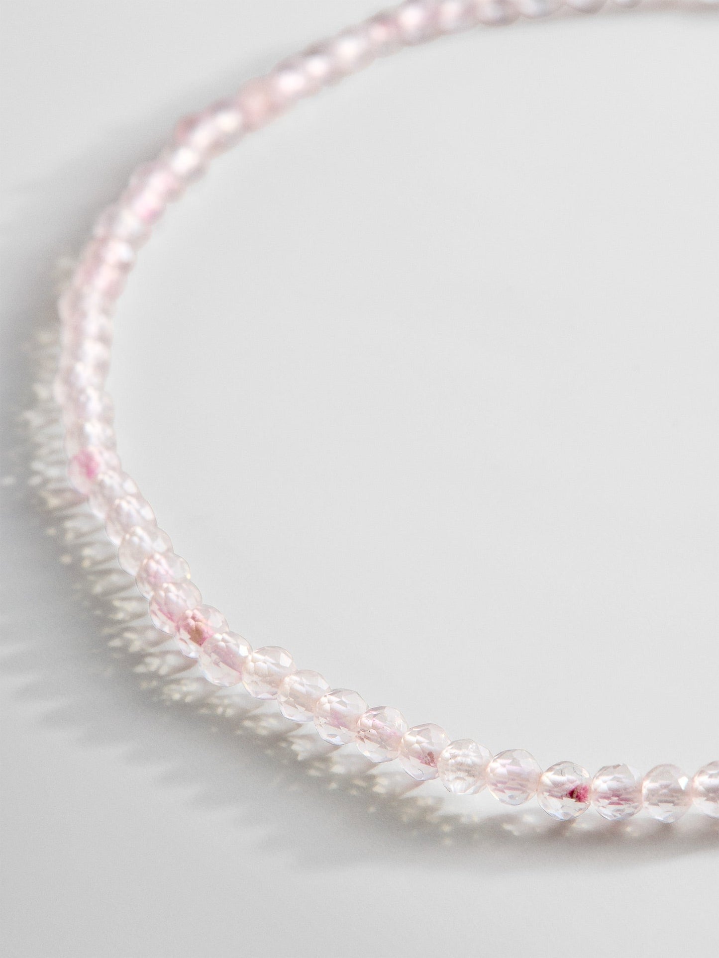 Mini Semi-Precious Necklace - Rose Quartz