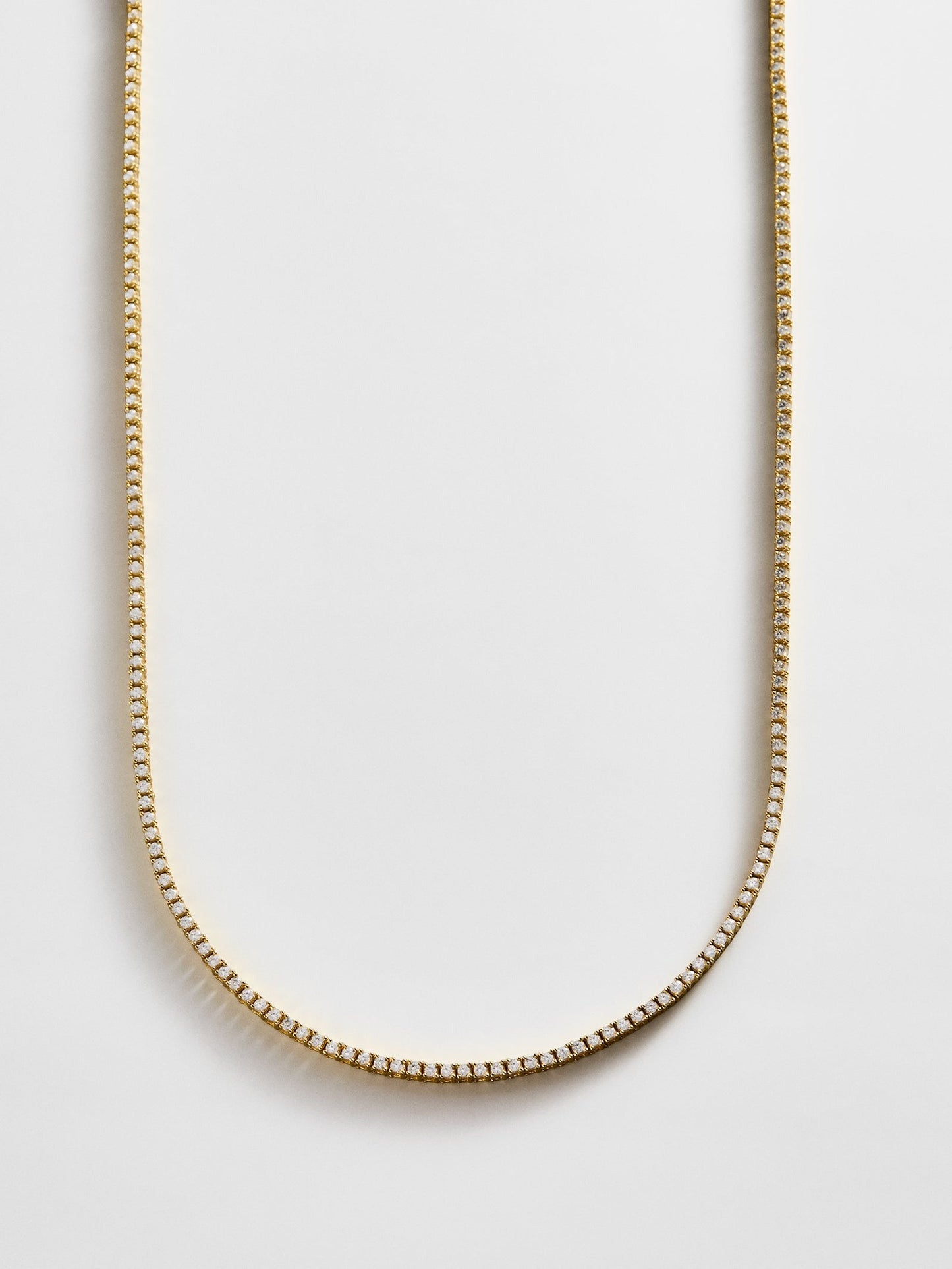 Billie Gold Tennis Necklace - Gold Plated Brass