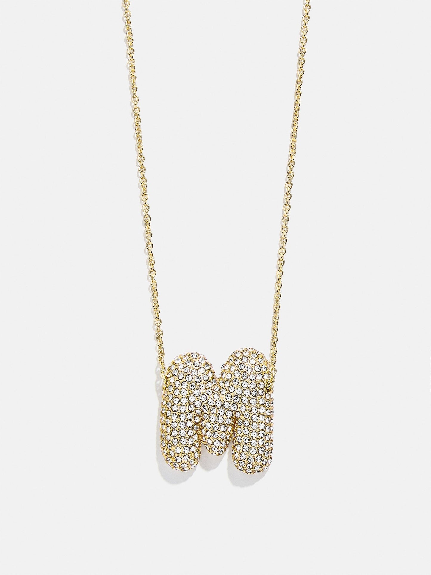 Kids’ Bubble Initial Necklace - Gold/Pavé
