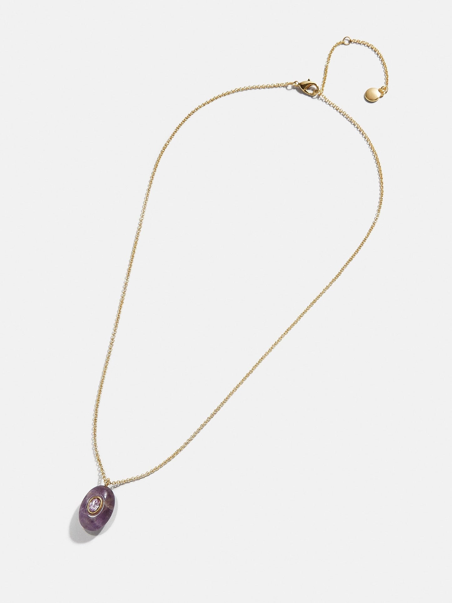 Aura Semi-Precious Pendant Necklace - Rose Quartz