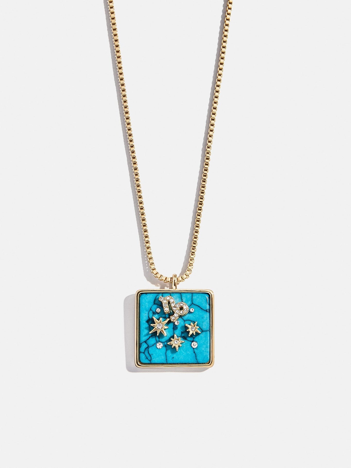 Semi-Precious Zodiac Pendant Necklace - Capricorn