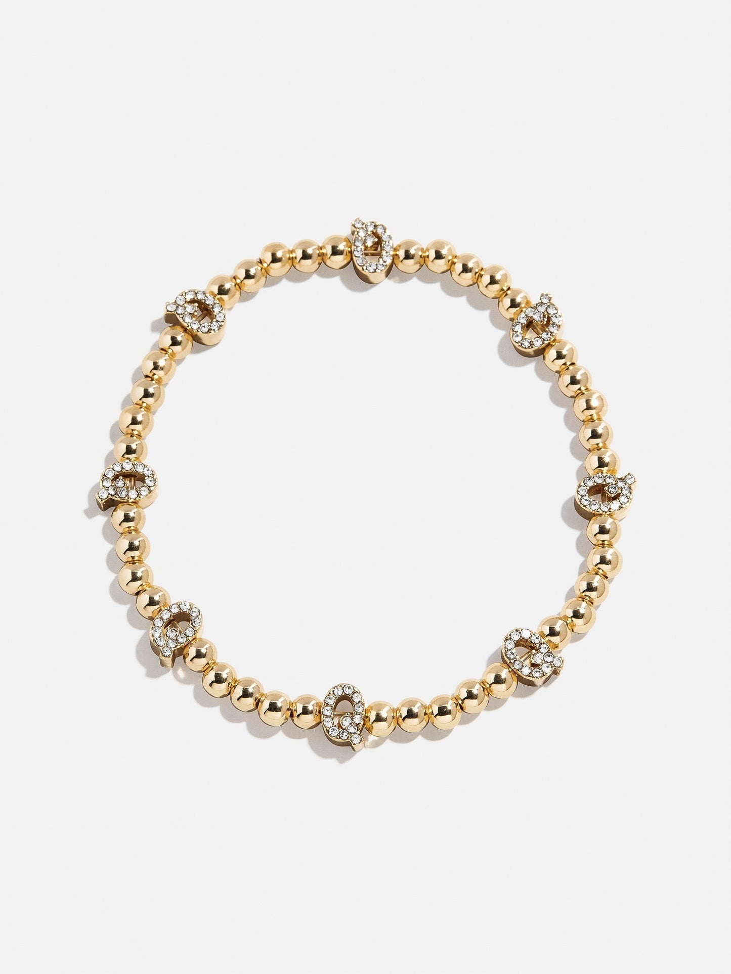 Gold/Pavé Repeating Initial Pisa Bracelet - Q