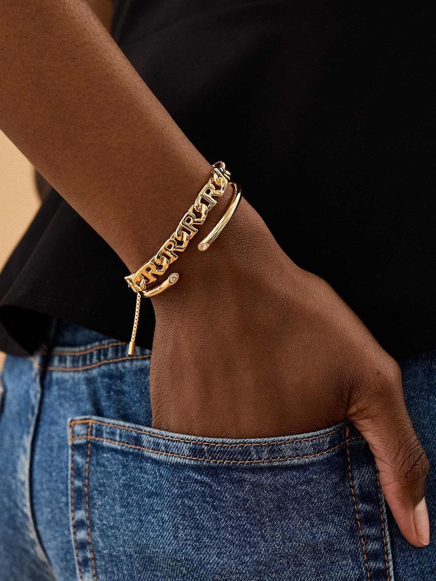 Repeating Initial Bracelet - W