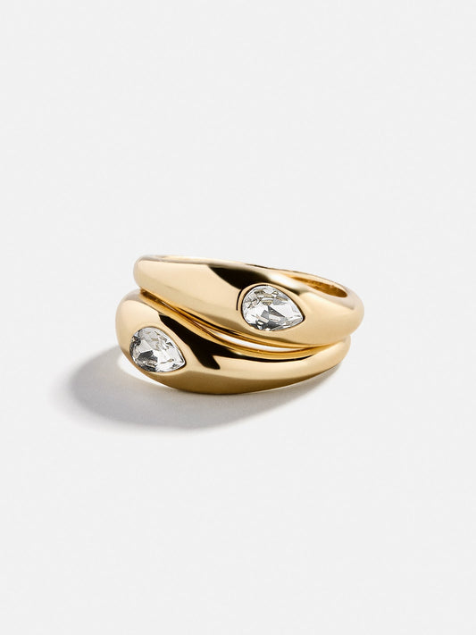 Vanessa Ring Set - Gold/Pavé