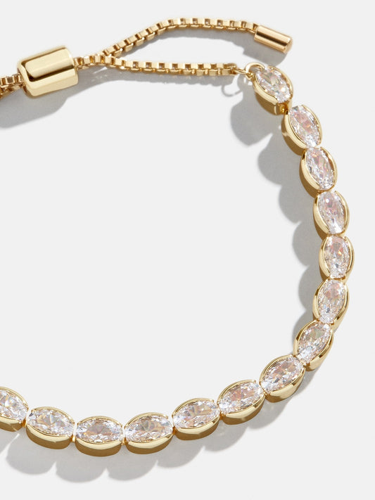 Bridget Cubic Zirconia Tennis Bracelet - Gold/Pavé