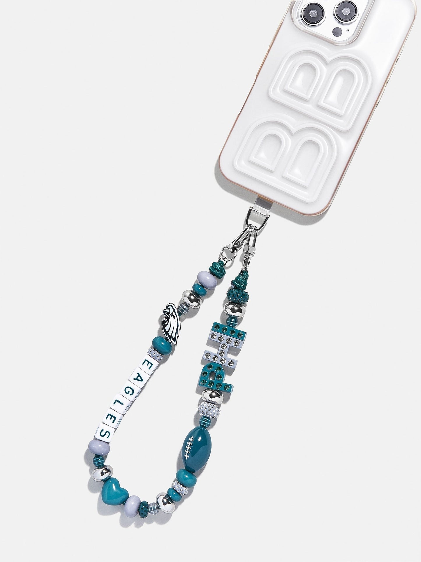NFL Beaded Phone Charm - Philadelphia Eagles