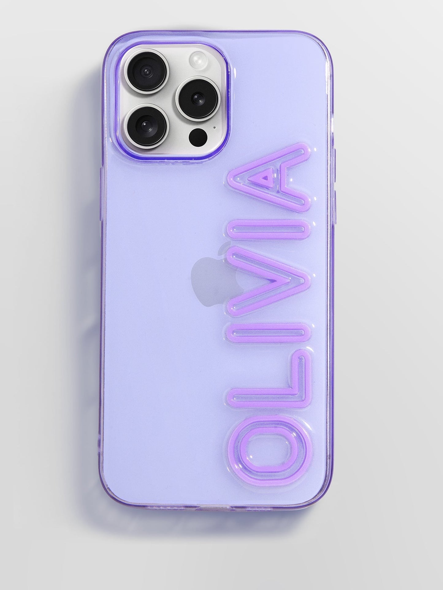 Fine Line Custom iPhone Case - Transparent Purple/Lavender