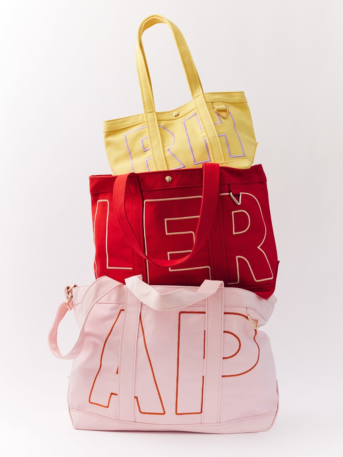 Solid Custom Alpha Tote - Soft Pink