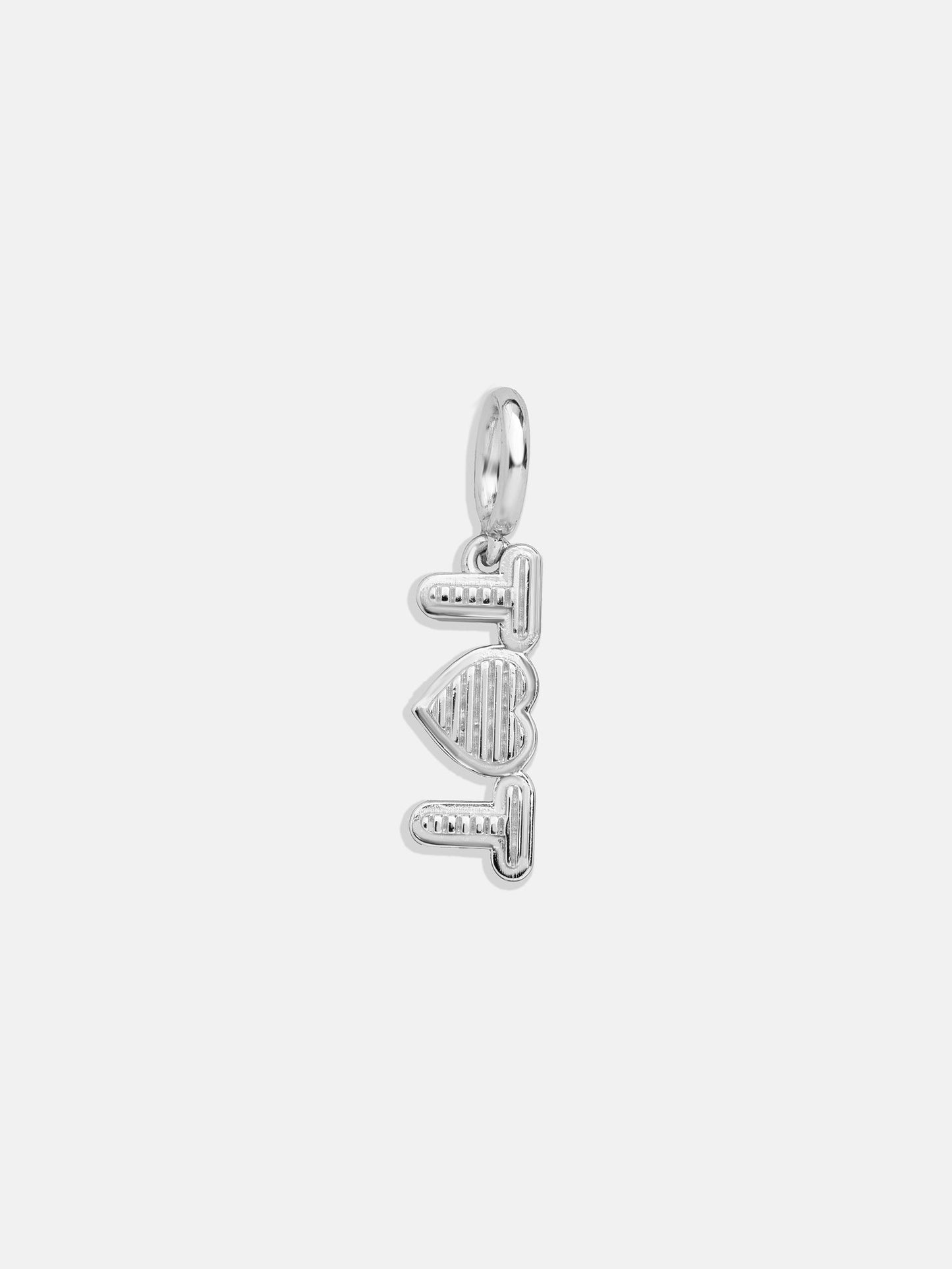 Heart Custom Initial Charm - Silver