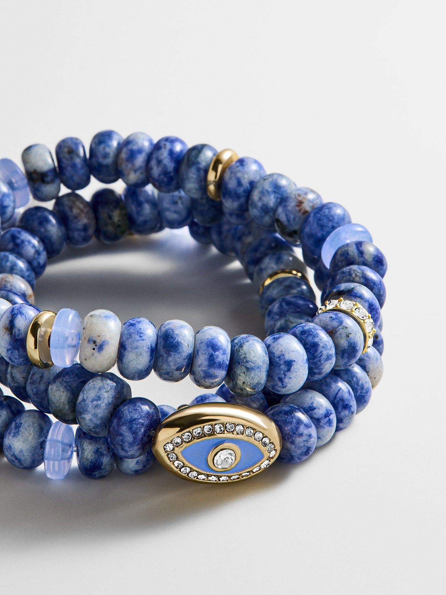 Energy Aligned Evil Eye Bracelet Set - Blue