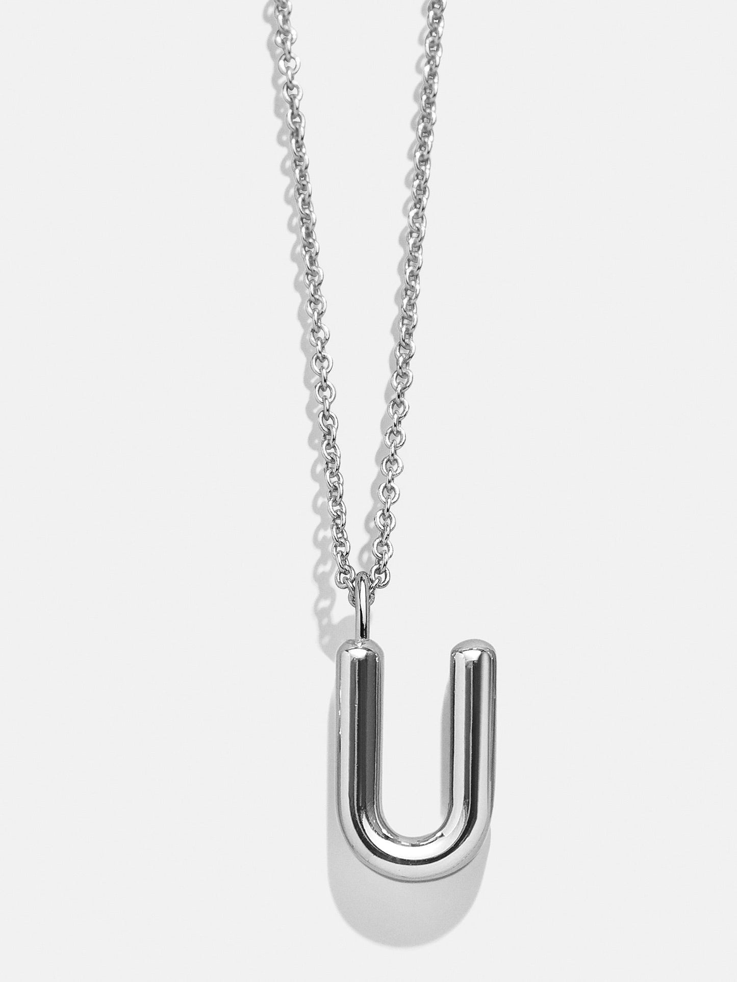 Classic Silver Initial Necklace - Silver