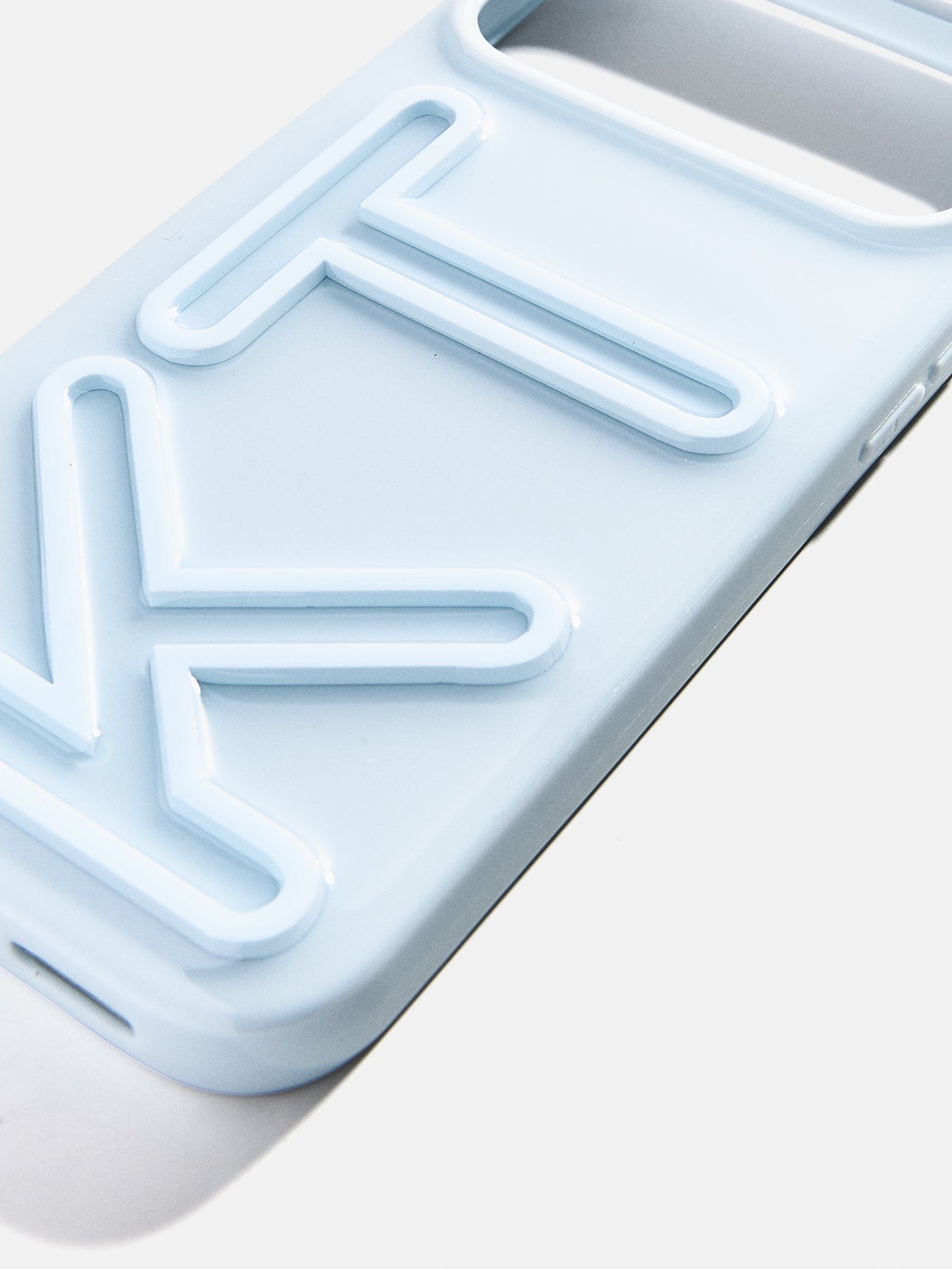 Fine Line Custom iPhone Case - Baby Blue/Baby Blue