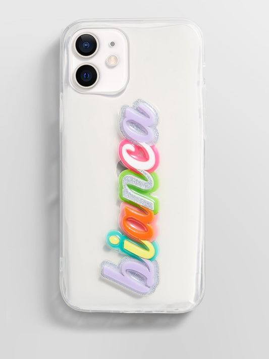 Color Me Happy Custom iPhone Case - Clear/Multi