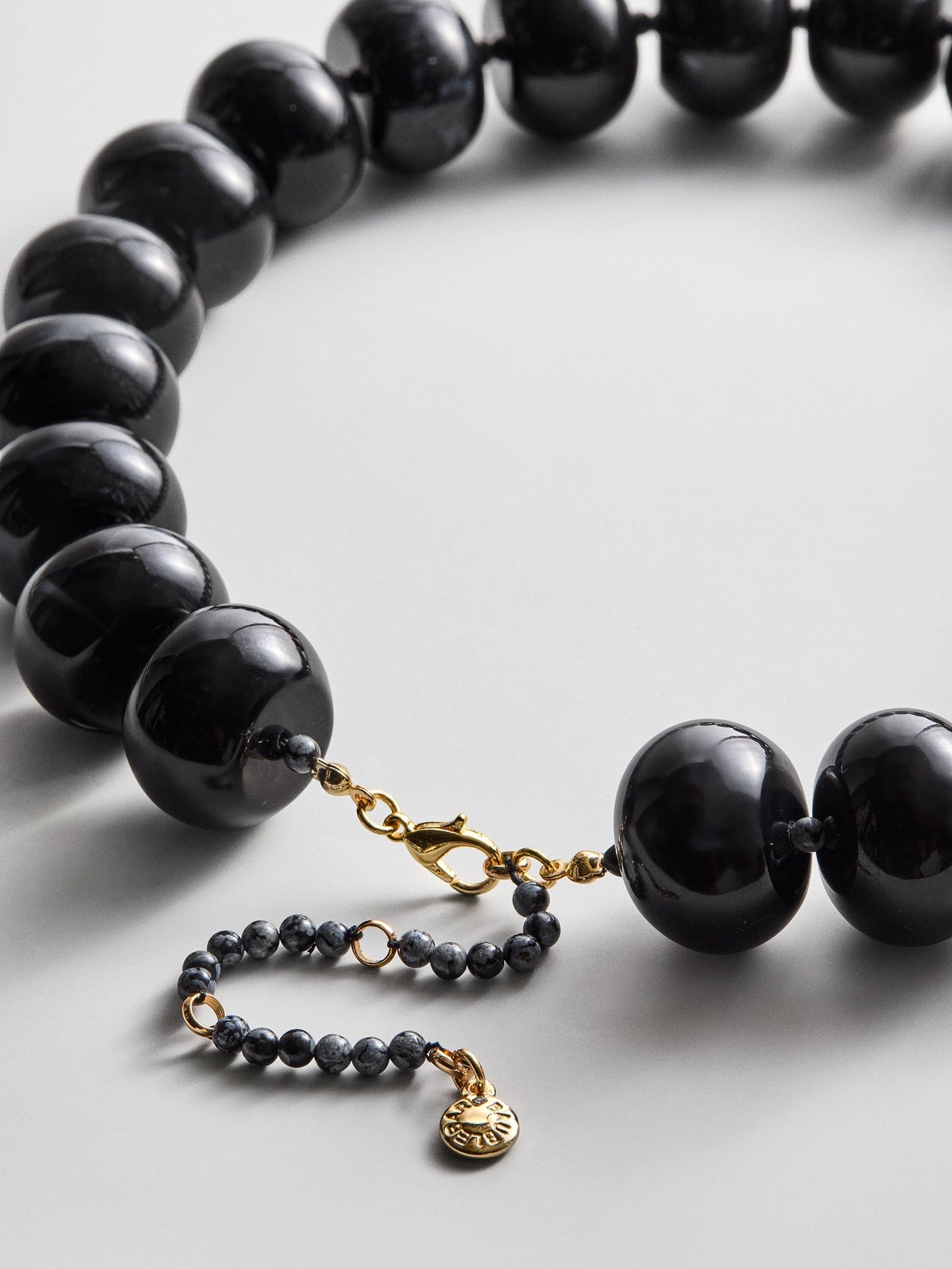 Joan Semi-Precious Necklace - Obsidian Bead