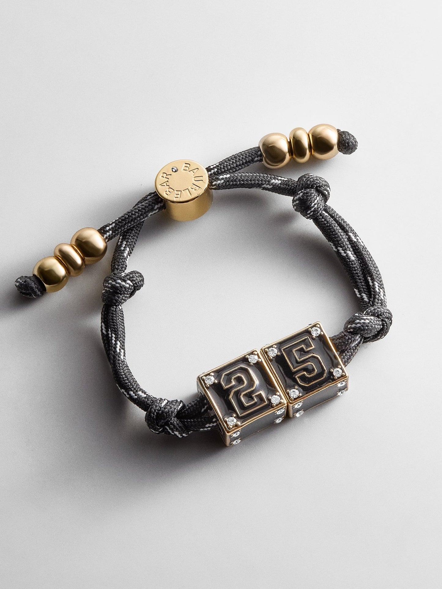 Block Party Varsity Number Custom Bracelet - Onyx Double Digit