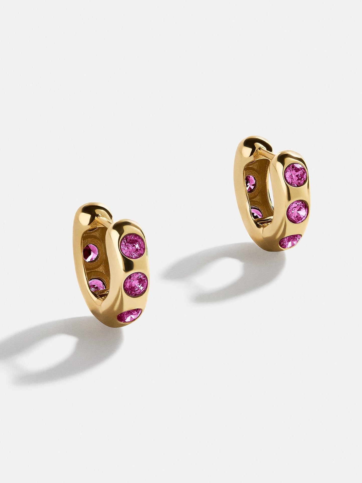 Sydney 18K Gold Plated Sterling Silver Birthstone Earrings - Rose