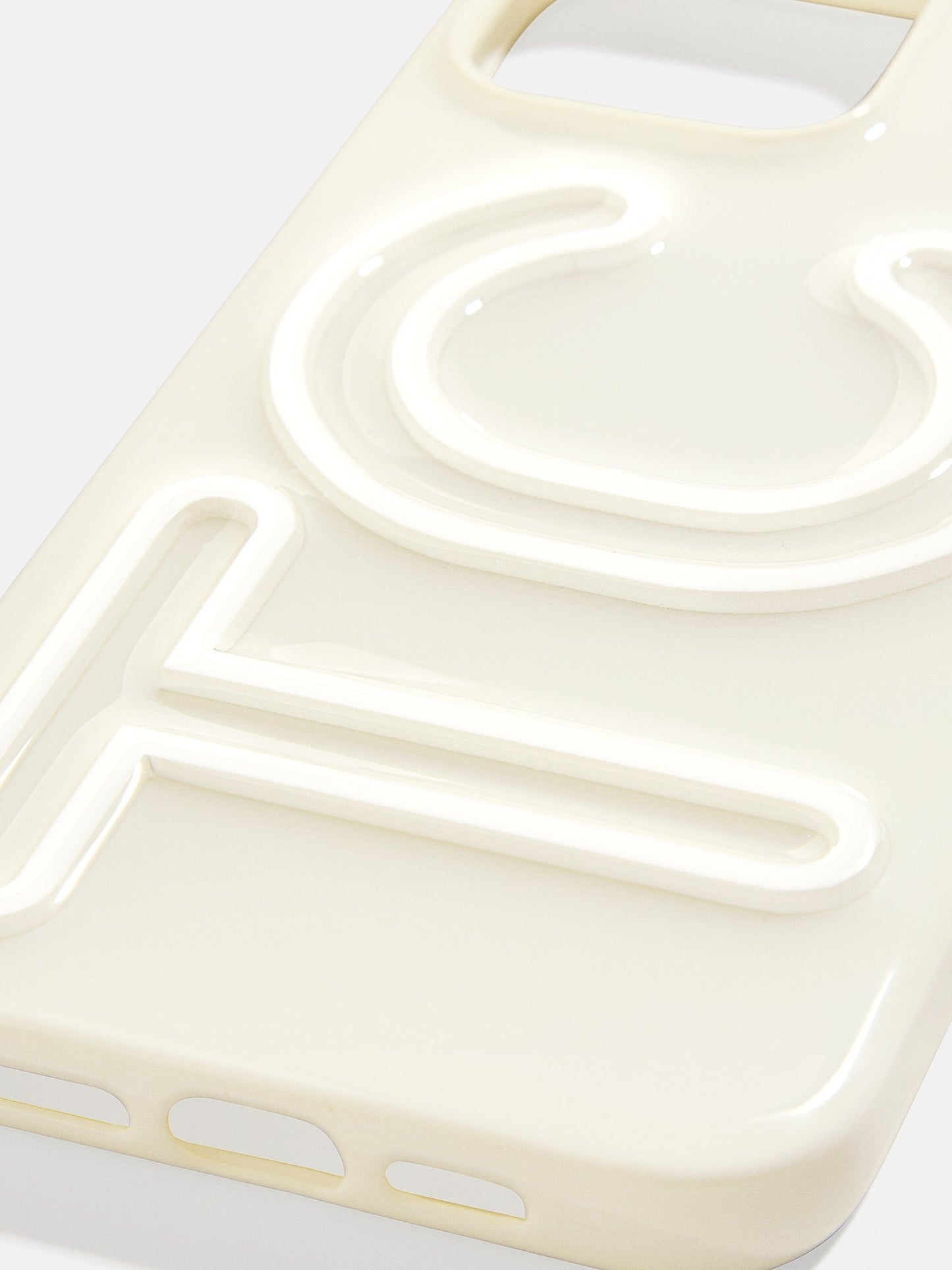 Fine Line Custom iPhone Case - White/White