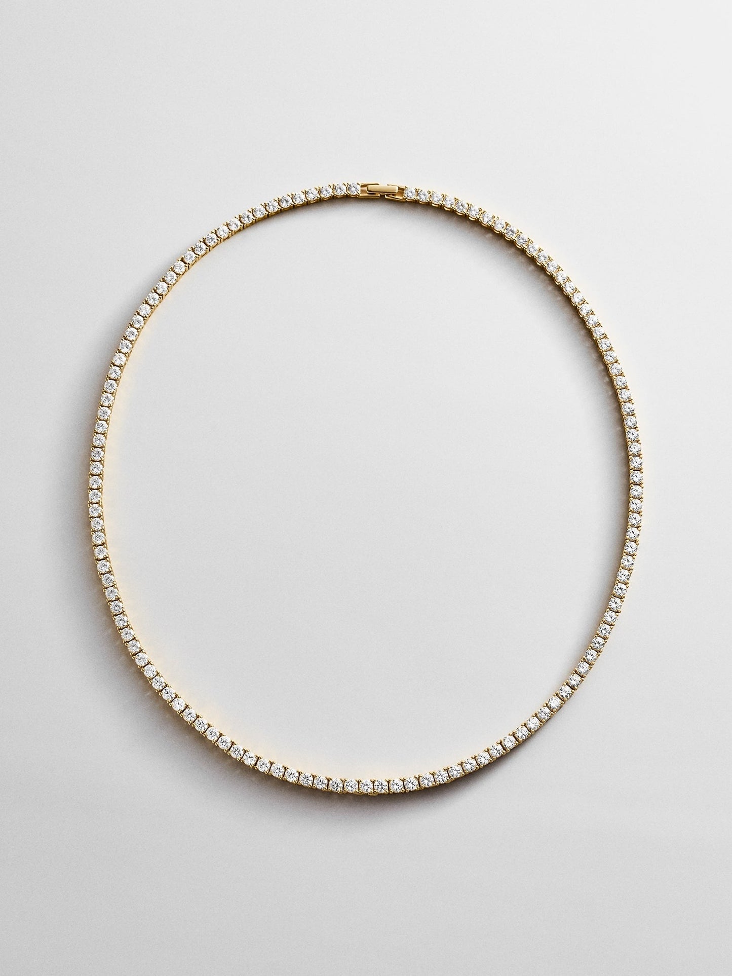 Billie Gold Tennis Necklace - Gold Plated Brass