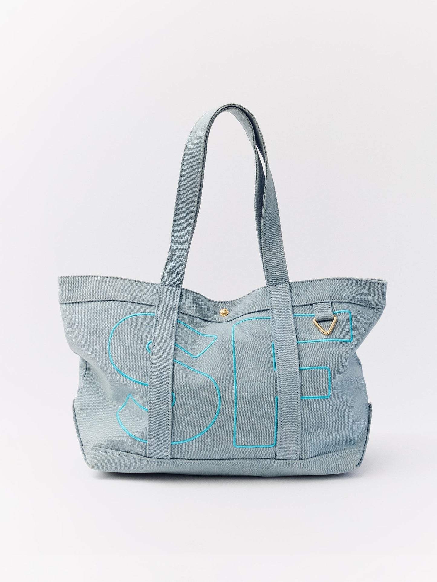 Solid Custom Alpha Tote - Blue Denim