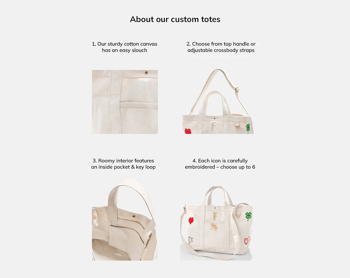 Large Custom Icon Tote - Large