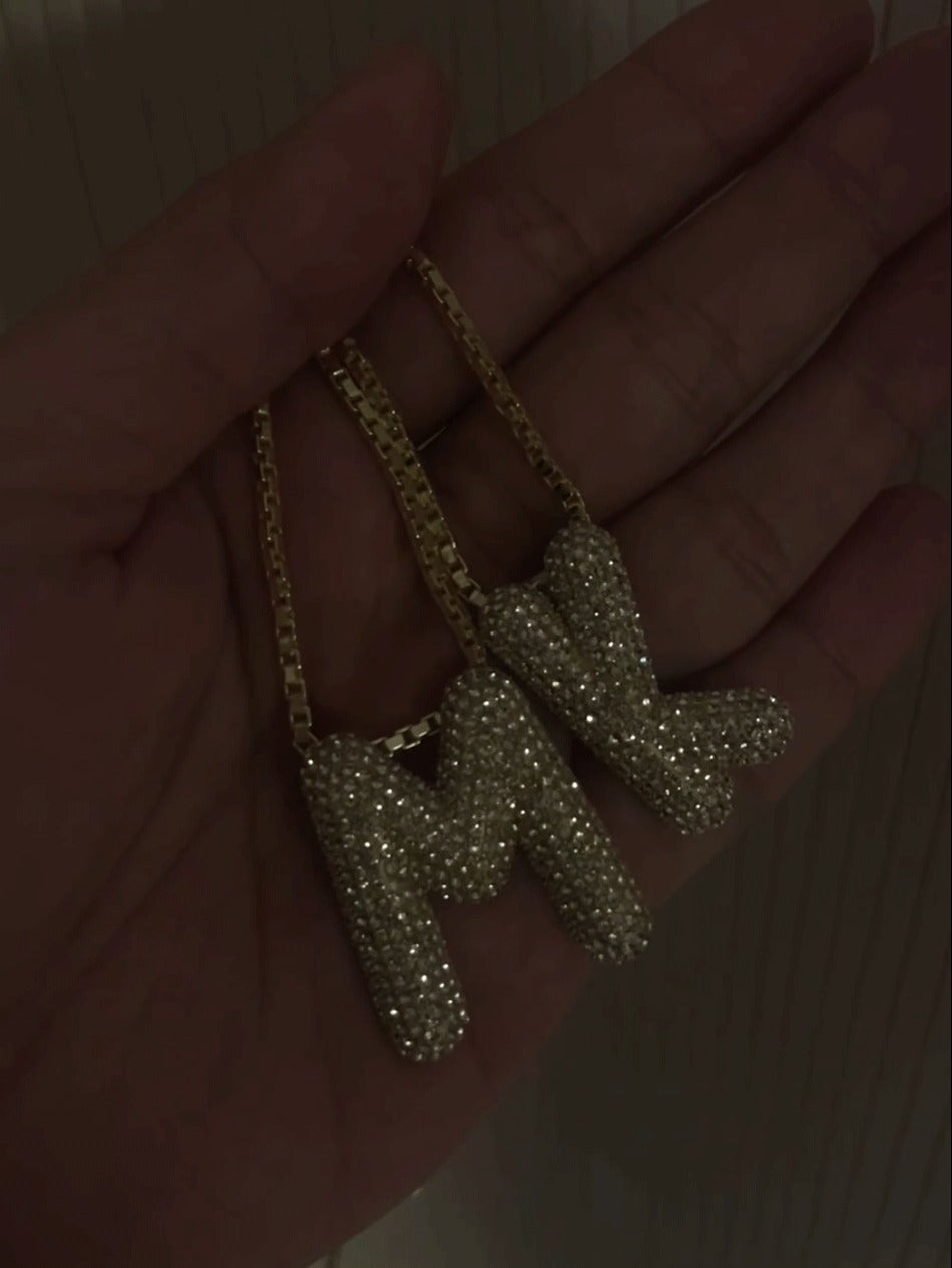 Bubble Initial Necklace