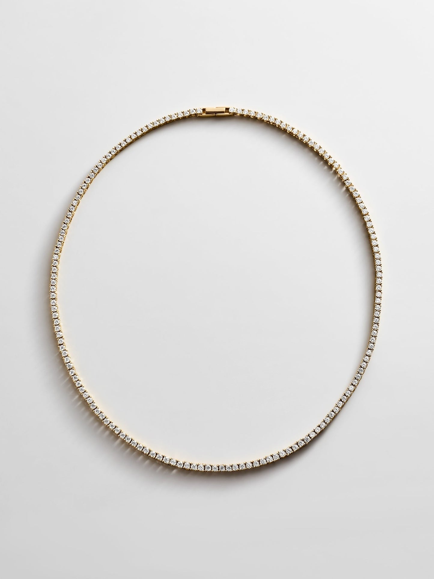 Billie Gold Tennis Necklace - Gold Plated Brass