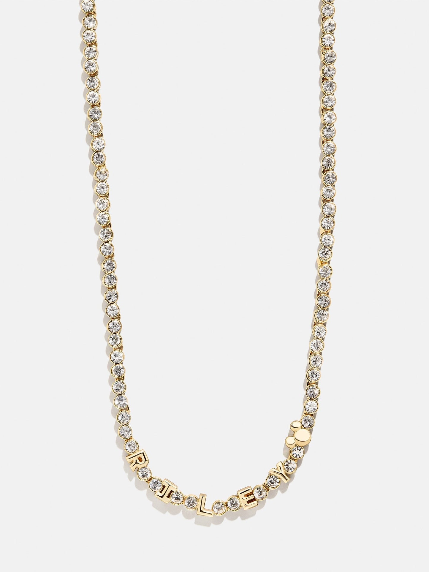 Disney Mickey Mouse Bezel Custom Tennis Necklace - Gold/Pavé