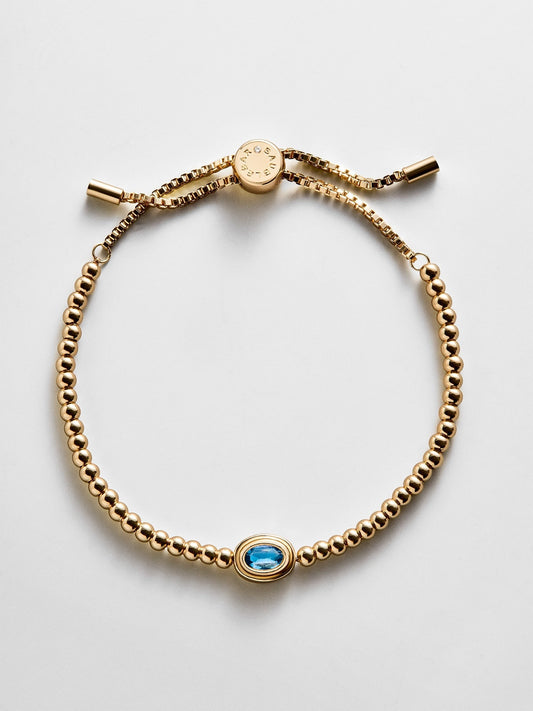 Valerie Bezel Pisa Bracelet - Blue Zircon