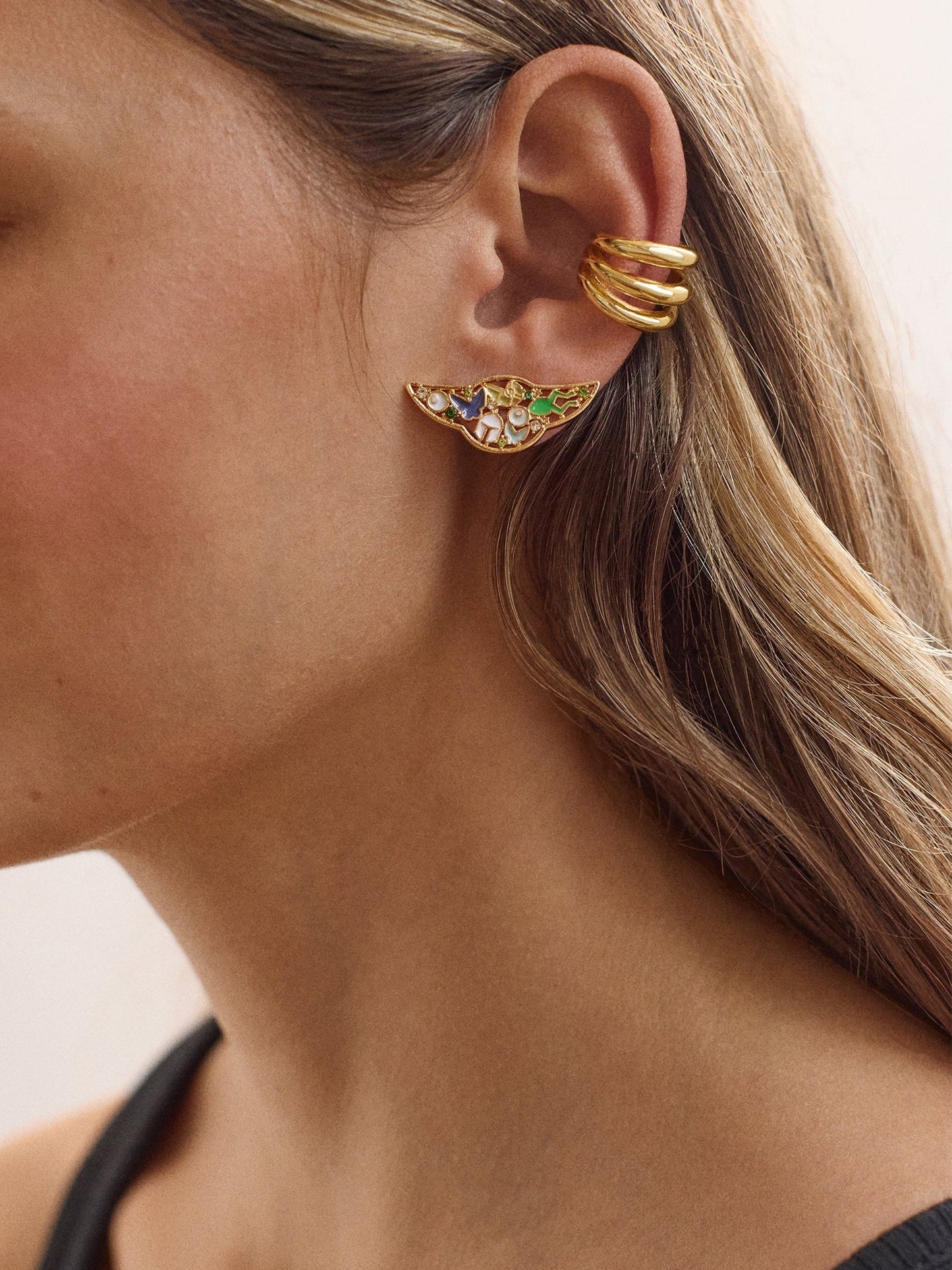 STAR WARSTM GROGUTM Cluster Earrings - Gold/Green