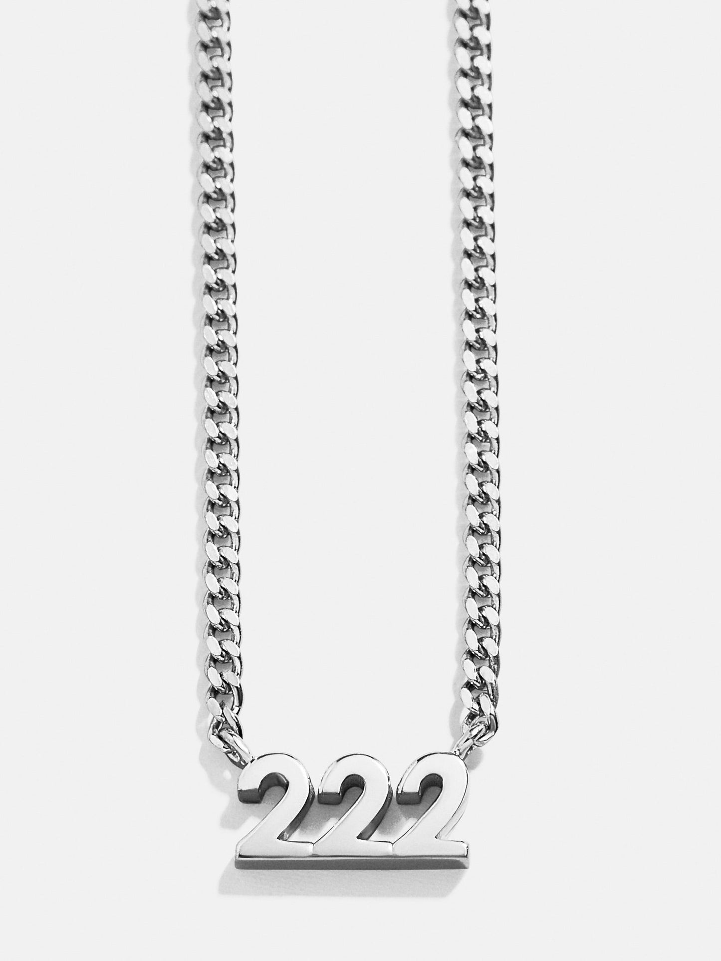 Sterling Silver Custom Angel Number Necklace - Silver