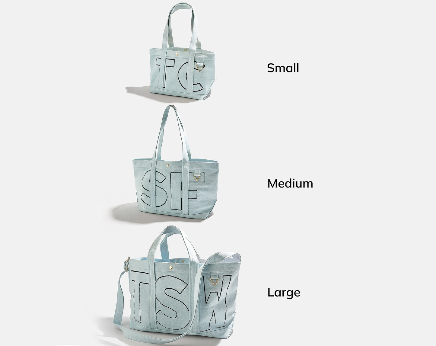 Solid Custom Alpha Tote - Blue Denim
