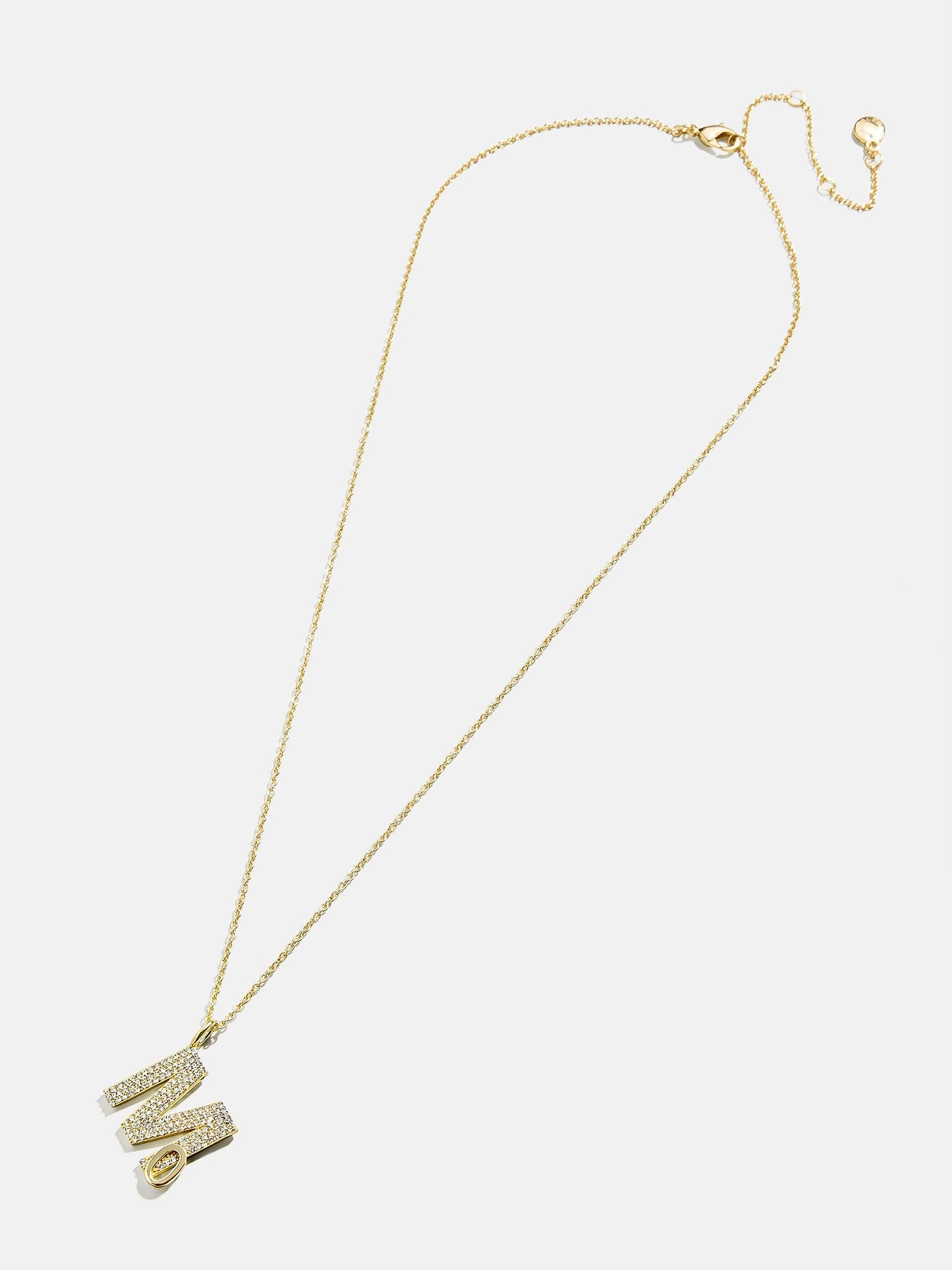 Pavé Double Initial Custom Necklace - Gold/Pavé