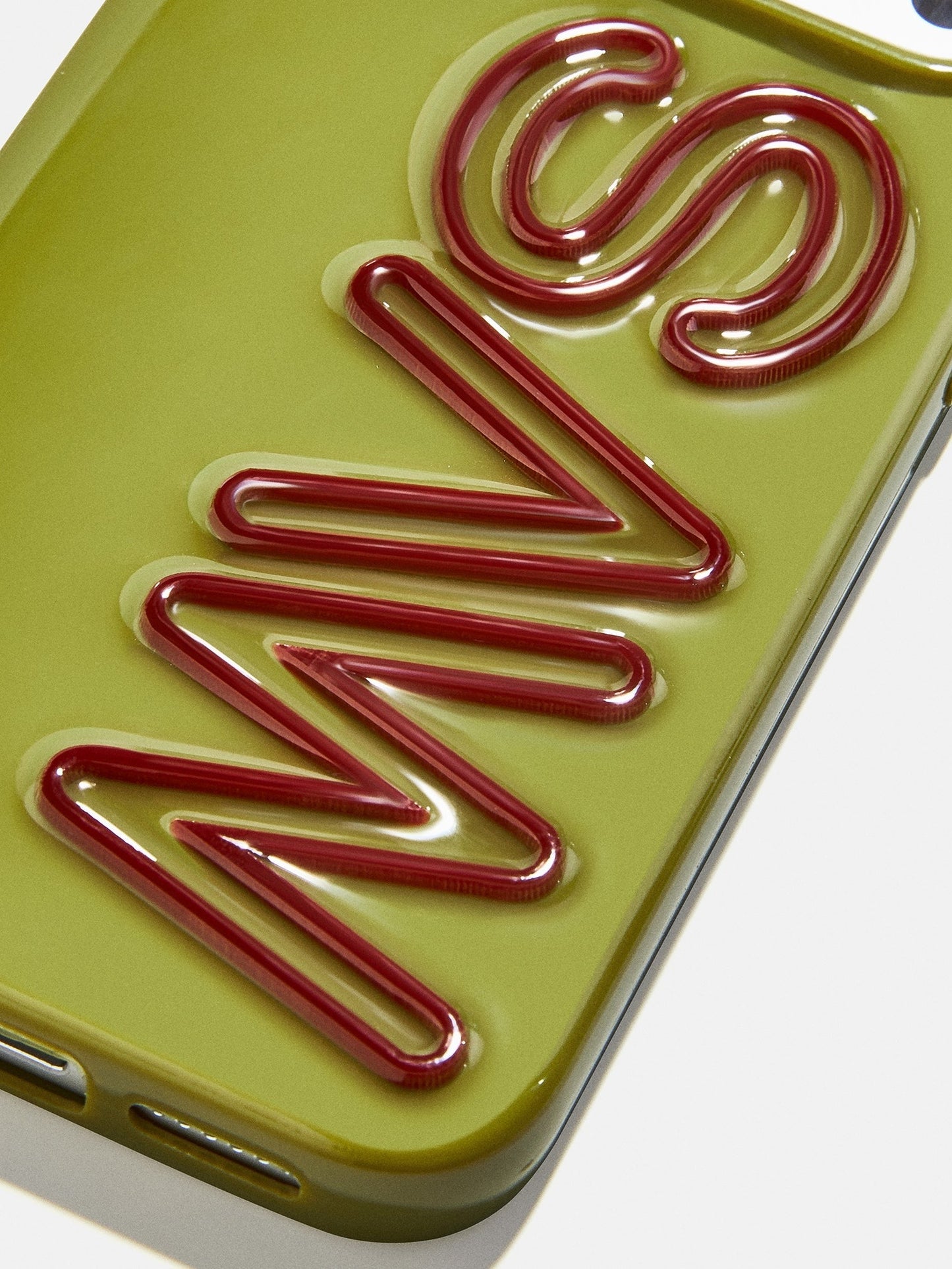 Fine Line Custom iPhone Case - Olive Green/Dark Brown
